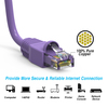Bestlink Netware CAT6A UTP Ethernet Network Booted Cable- 25ft- Purple 100761PU